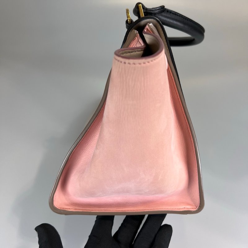 CELINE  粉拚黑Trapaze Bag鞦韆-3