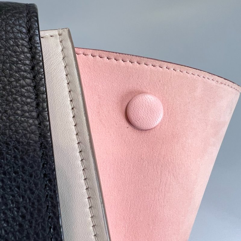 CELINE  粉拚黑Trapaze Bag鞦韆-11