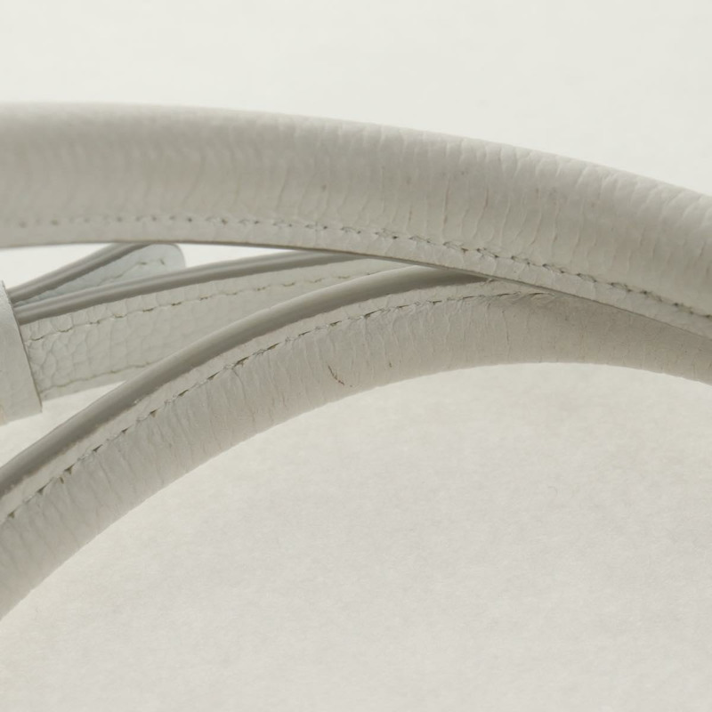 【日本直送】香奈兒 Neo Executive 手提包，魚子醬紋皮革，兩用款，白色/銀色雙C標誌，貨號 BA7294M-7