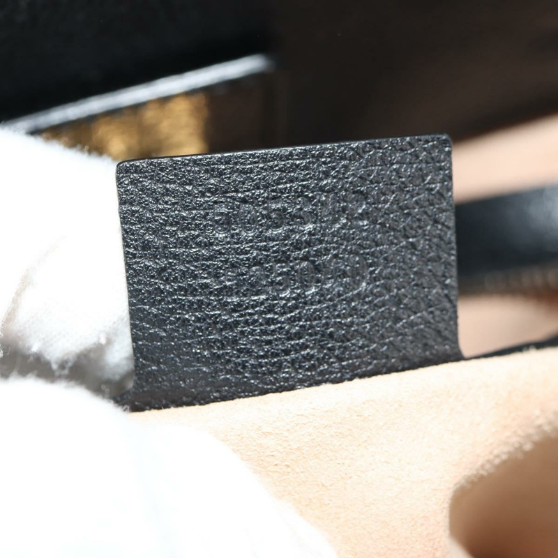 【日本直送】GUCCI Web Sherry Line 手提包 皮革 兩用 黑色 金色 505342 正品 148828M-11