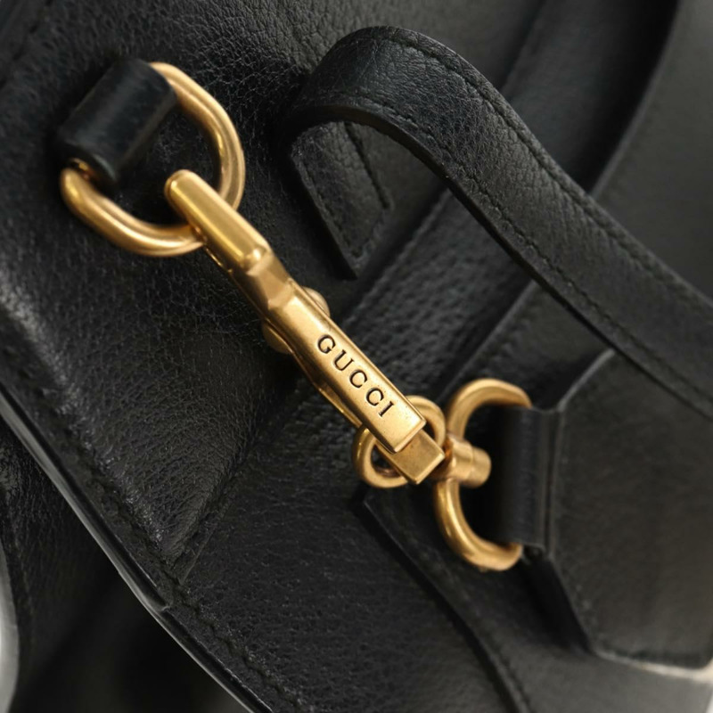 【日本直送】GUCCI Web Sherry Line 手提包 皮革 兩用 黑色 金色 505342 正品 148828M-20