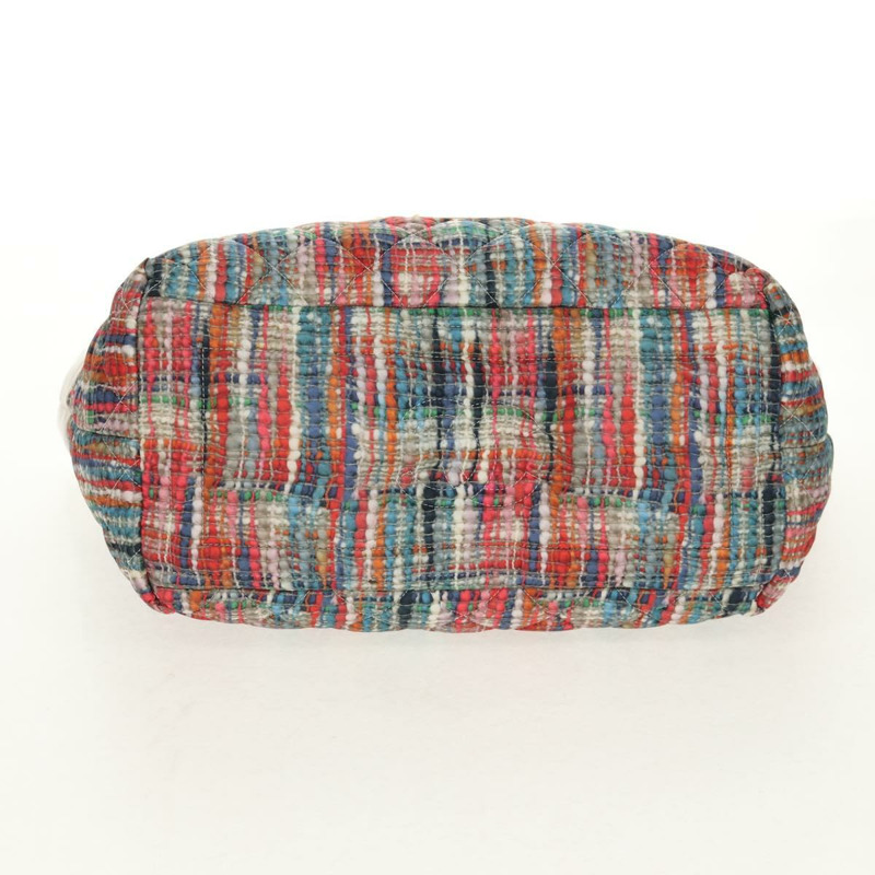 【日本直送】香奈兒 Cococoon 托特包 尼龍 白色 銀色 CC 標誌 Auth 148203V-4