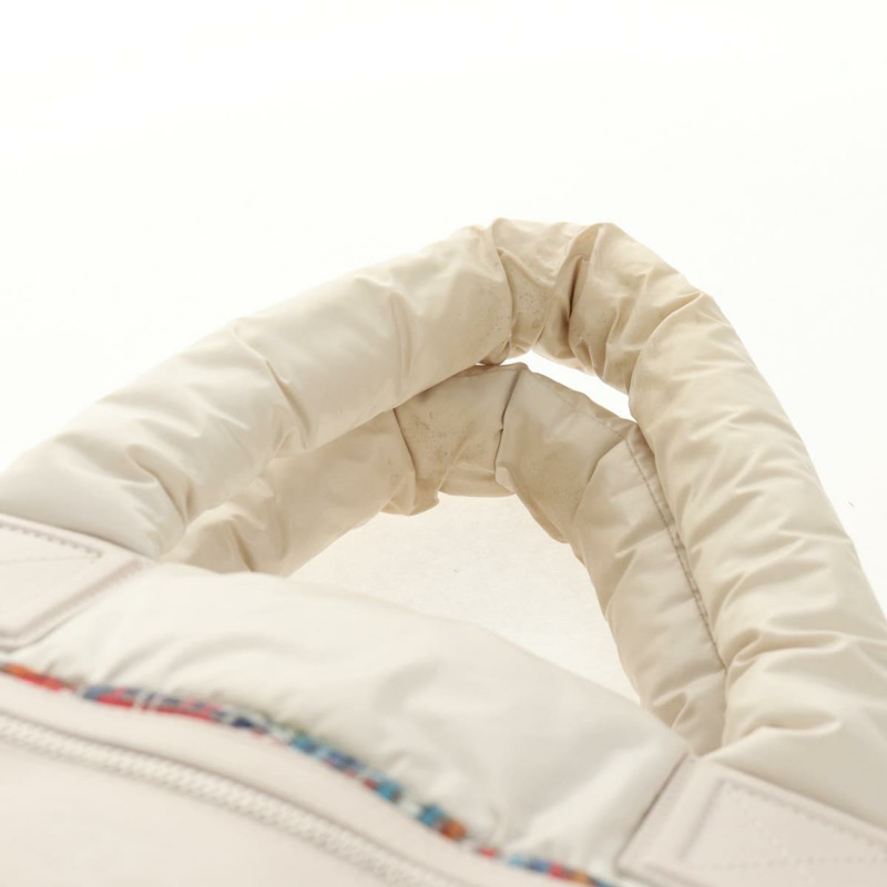 【日本直送】香奈兒 Cococoon 托特包 尼龍 白色 銀色 CC 標誌 Auth 148203V-14