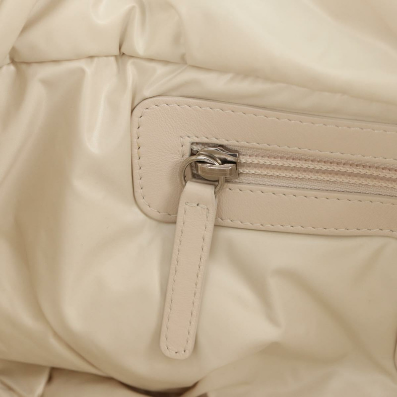 【日本直送】香奈兒 Cococoon 托特包 尼龍 白色 銀色 CC 標誌 Auth 148203V-27