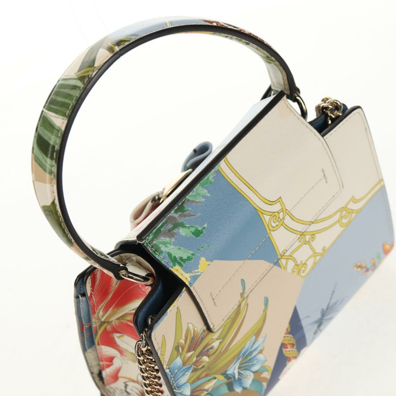 【日本直送】Salvatore Ferragamo Vala 手提包 皮革 2way Multicolor Gold Auth 145624V-5