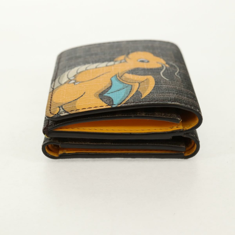 【日本直送】FENDI Zucca 帆布緊湊型皮夾 PVC FENDI x FRGMT x POKMON 黑色正品 150605M-3