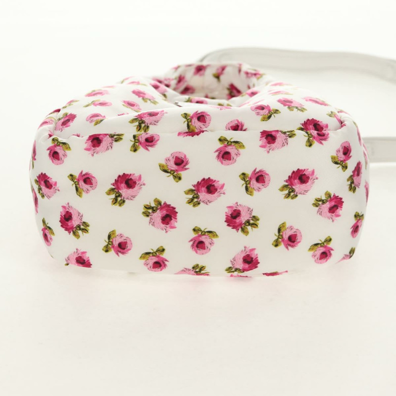 【日本直送】PRADA 花卉手提包 尼龍 兩用 白色 粉紅色 銀色 1BA359 正品 yk19751M-4