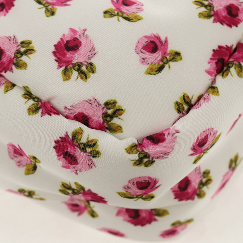 【日本直送】PRADA 花卉手提包 尼龍 兩用 白色 粉紅色 銀色 1BA359 正品 yk19751M-17