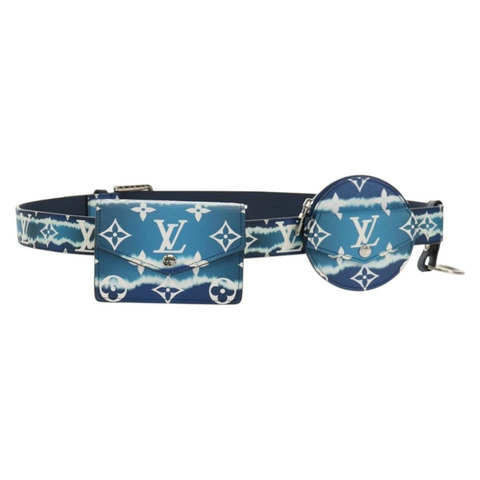 路易威登 Monogram Escal Ceinture 腰帶 37.6"" 藍色 M0253W LV 正品 147571M