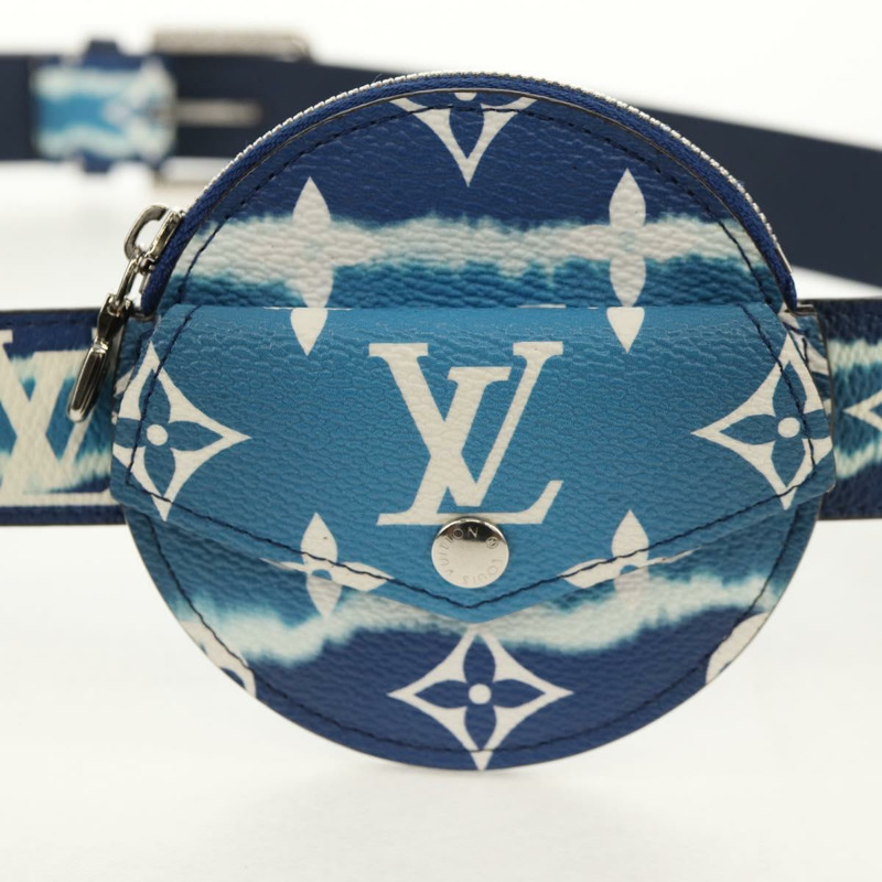 【日本直送】路易威登 Monogram Escal Ceinture 腰帶 37.6"" 藍色 M0253W LV 正品 147571M-13