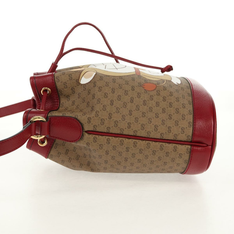 【日本直送】GUCCI Micro GG Supreme Doraemon 聯名手袋 PVC 米色 655597 正品 147572M-3