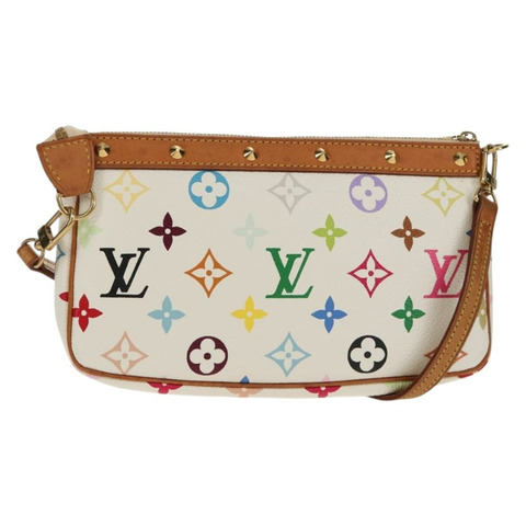 路易威登 (LOUIS VUITTON) 多色 Pochette Accessoires 手拿包 白色 M92649 LV Auth 145617A