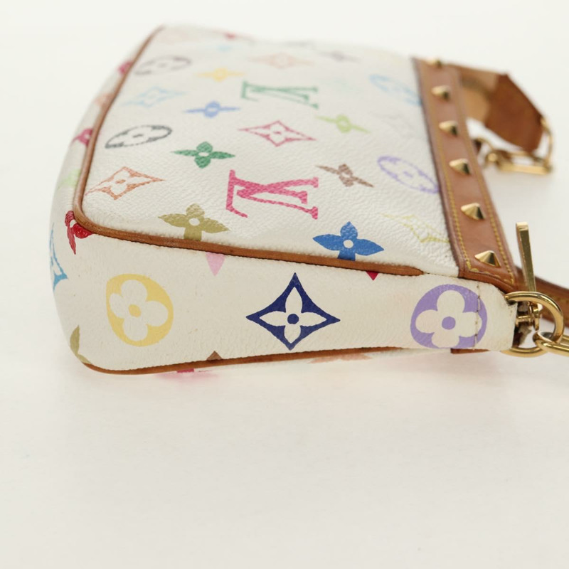 【日本直送】路易威登 (LOUIS VUITTON) 多色 Pochette Accessoires 手拿包 白色 M92649 LV Auth 145617A-4