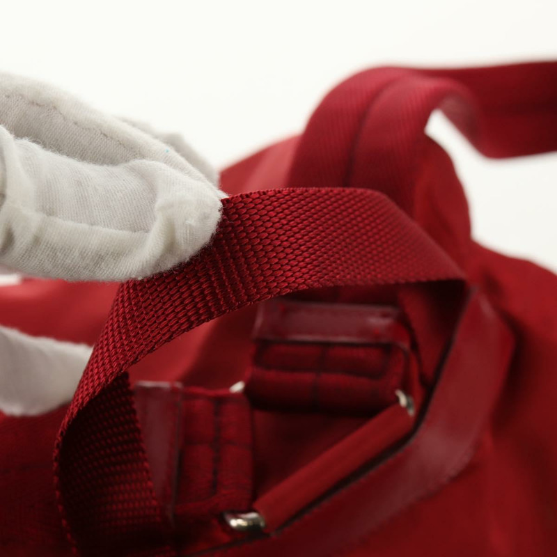 【日本直送】PRADA 雙肩包 尼龍 紅色 銀色 正品 150439V-6