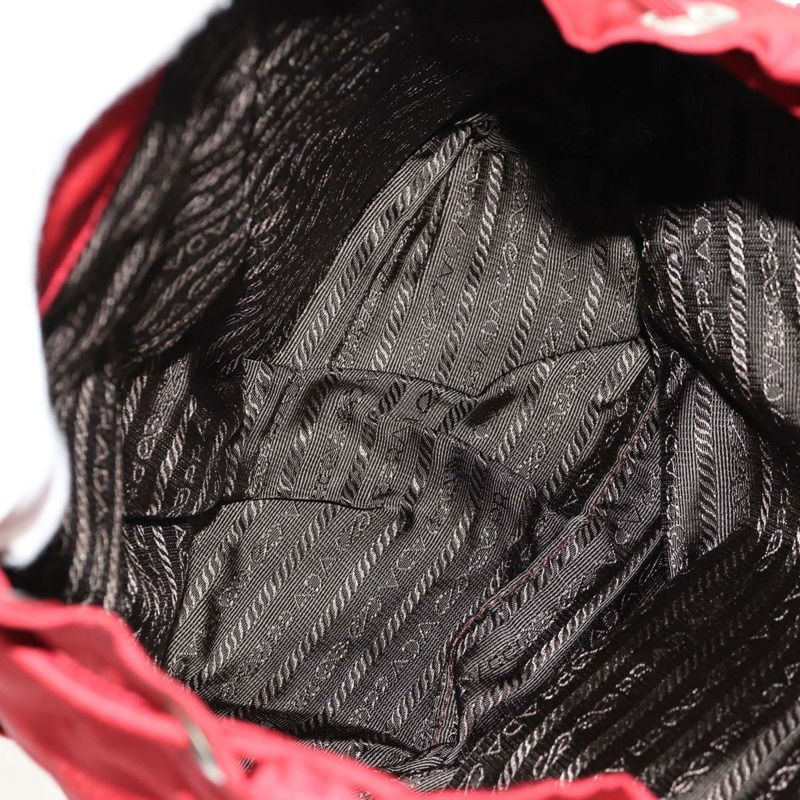 【日本直送】PRADA 雙肩包 尼龍 紅色 銀色 正品 150439V-9