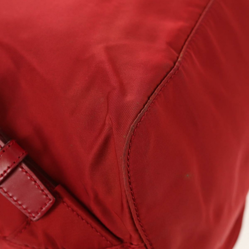 【日本直送】PRADA 雙肩包 尼龍 紅色 銀色 正品 150439V-17