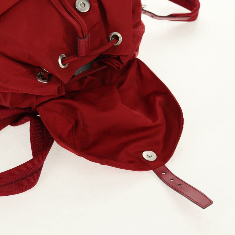 【日本直送】PRADA 雙肩包 尼龍 紅色 銀色 正品 150439V-24