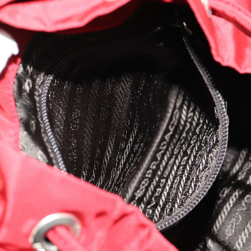 【日本直送】PRADA 雙肩包 尼龍 紅色 銀色 正品 150439V-29