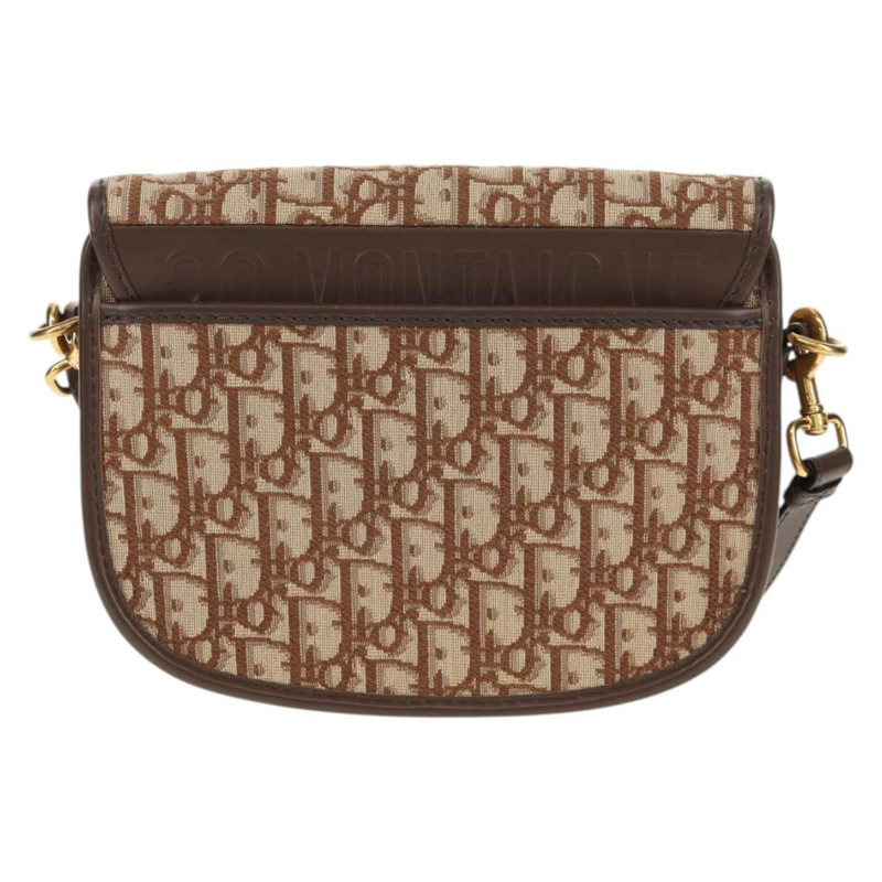【日本直送】Christian Dior Trotter帆布Bobby單肩包 棕色金色 正品 147910M-1