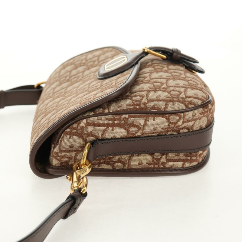 【日本直送】Christian Dior Trotter帆布Bobby單肩包 棕色金色 正品 147910M-2