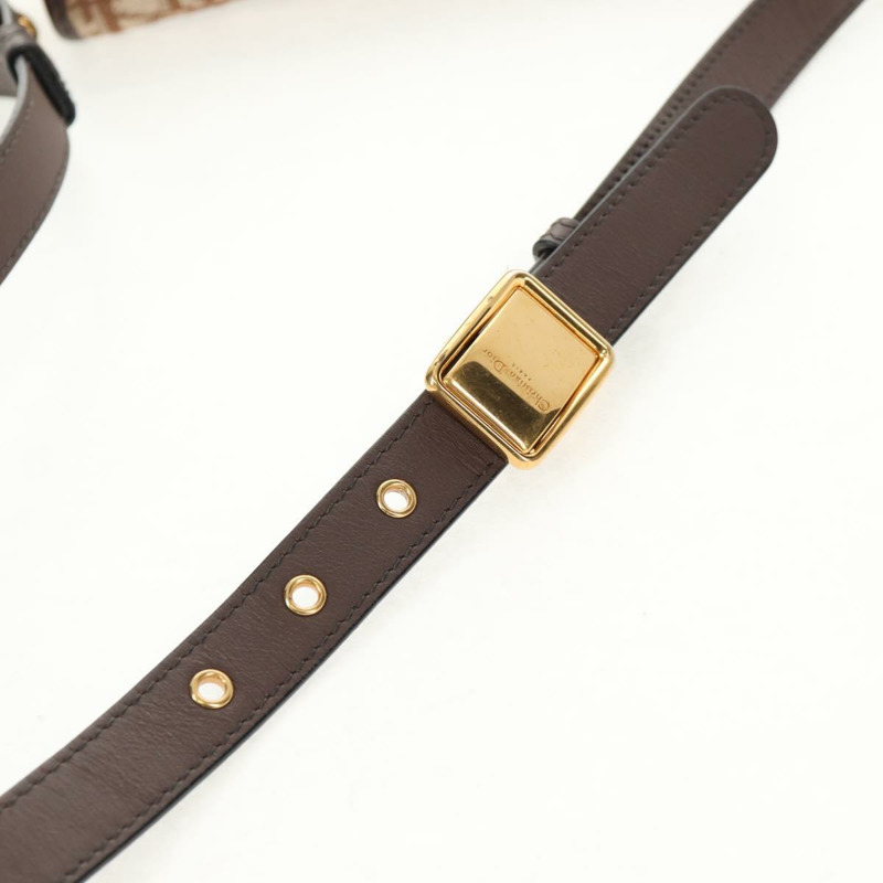 【日本直送】Christian Dior Trotter帆布Bobby單肩包 棕色金色 正品 147910M-7