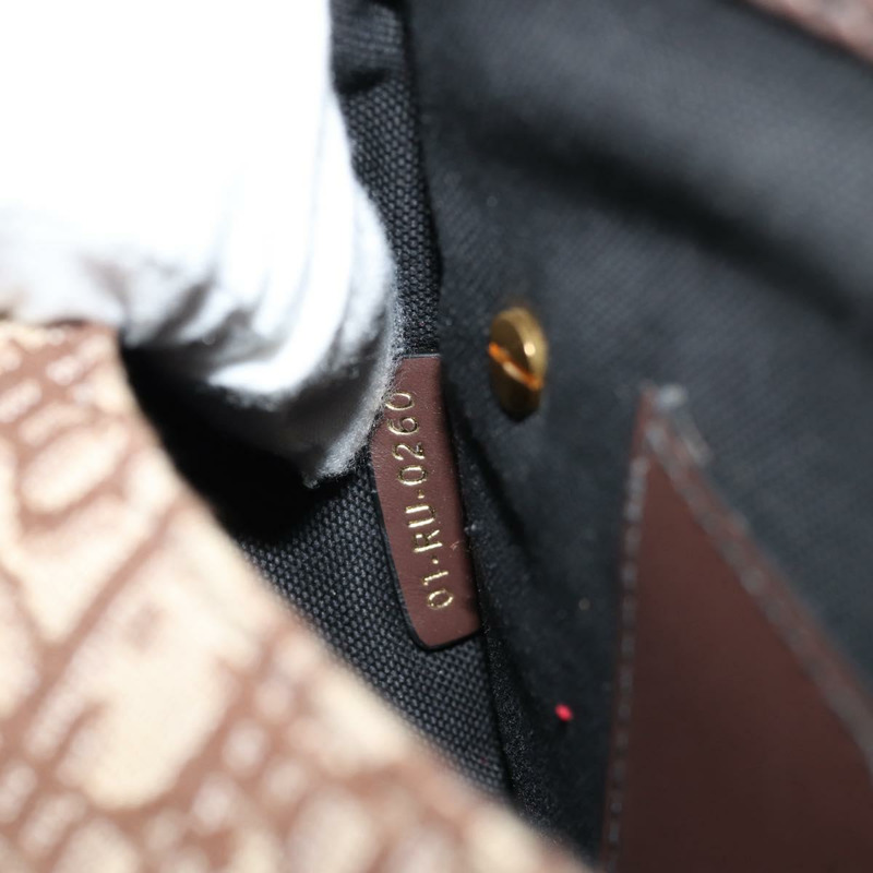 【日本直送】Christian Dior Trotter帆布Bobby單肩包 棕色金色 正品 147910M-10