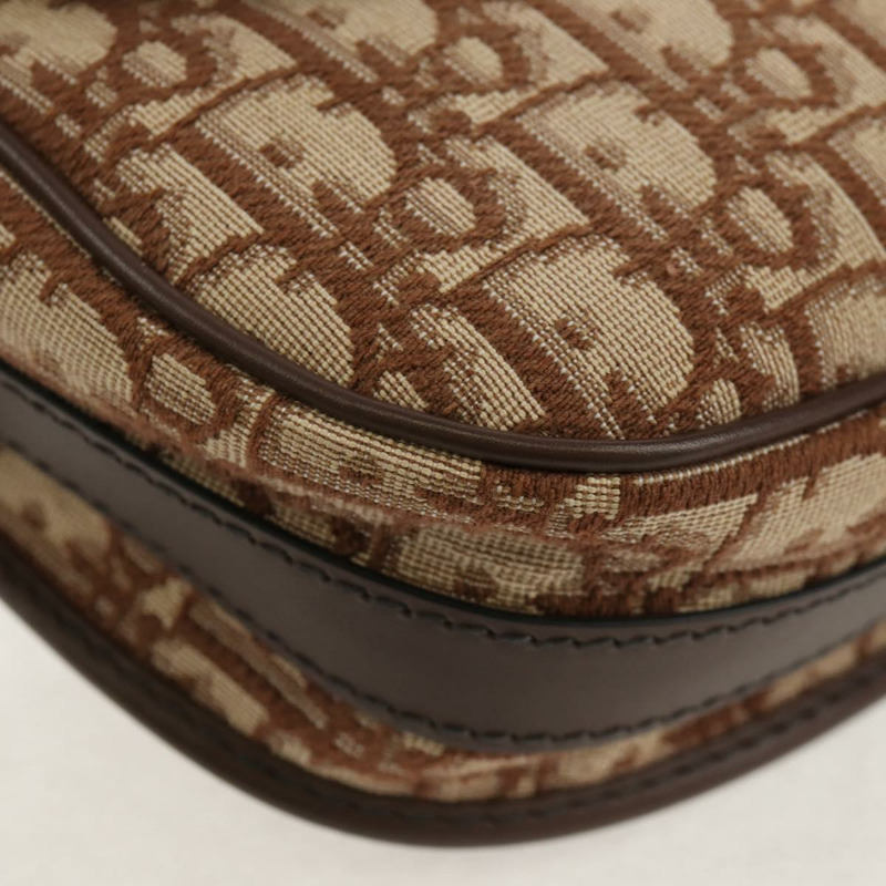 【日本直送】Christian Dior Trotter帆布Bobby單肩包 棕色金色 正品 147910M-14