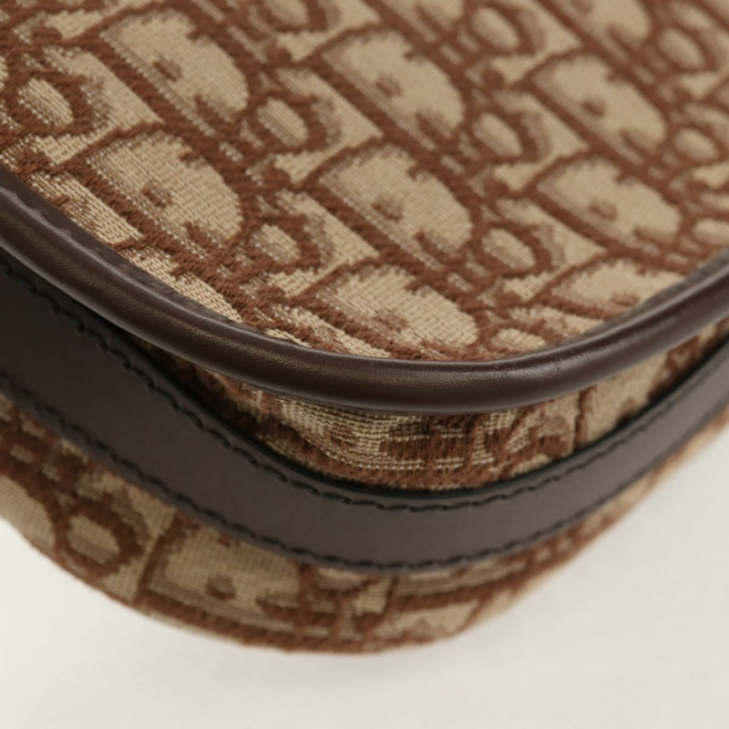 【日本直送】Christian Dior Trotter帆布Bobby單肩包 棕色金色 正品 147910M-16