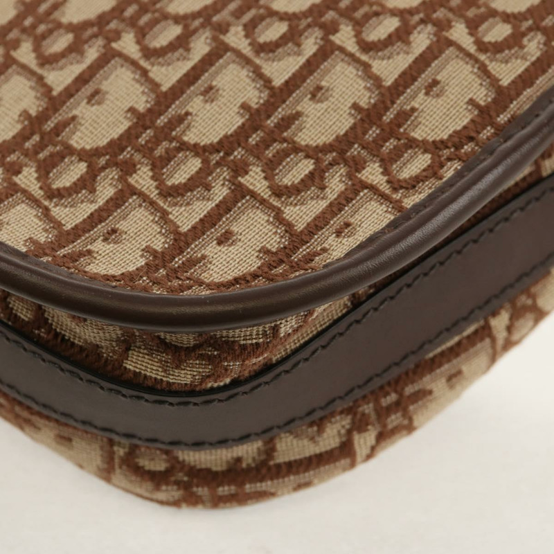 【日本直送】Christian Dior Trotter帆布Bobby單肩包 棕色金色 正品 147910M-17