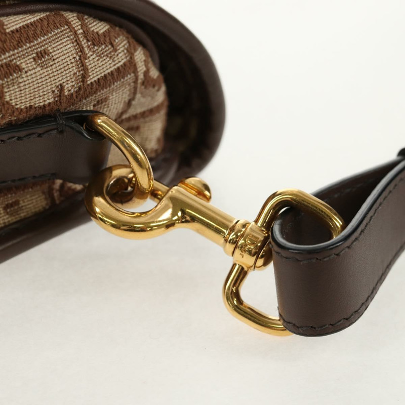 【日本直送】Christian Dior Trotter帆布Bobby單肩包 棕色金色 正品 147910M-18