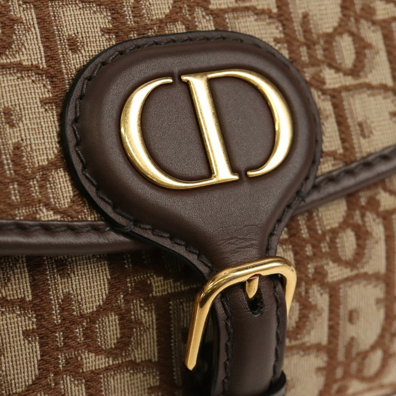 【日本直送】Christian Dior Trotter帆布Bobby單肩包 棕色金色 正品 147910M-19