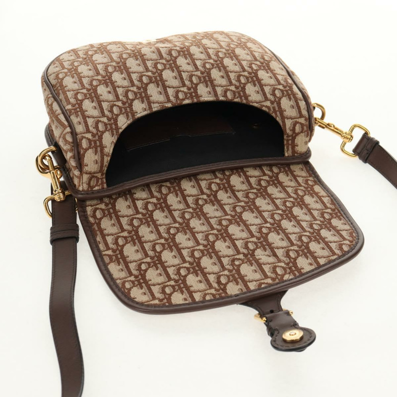 【日本直送】Christian Dior Trotter帆布Bobby單肩包 棕色金色 正品 147910M-20