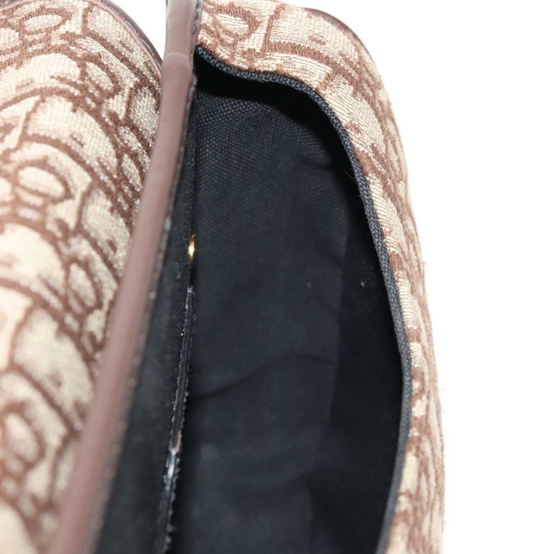 【日本直送】Christian Dior Trotter帆布Bobby單肩包 棕色金色 正品 147910M-23