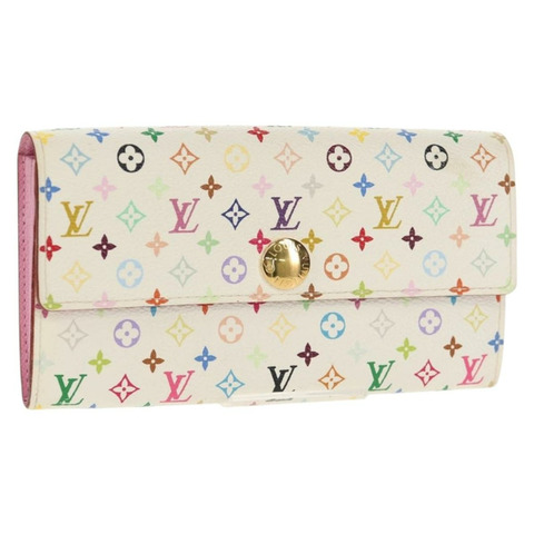 路易威登 (LOUIS VUITTON) 多色 Portefeuille Sarah 長白色手袋 M93532 LV Auth 151181V