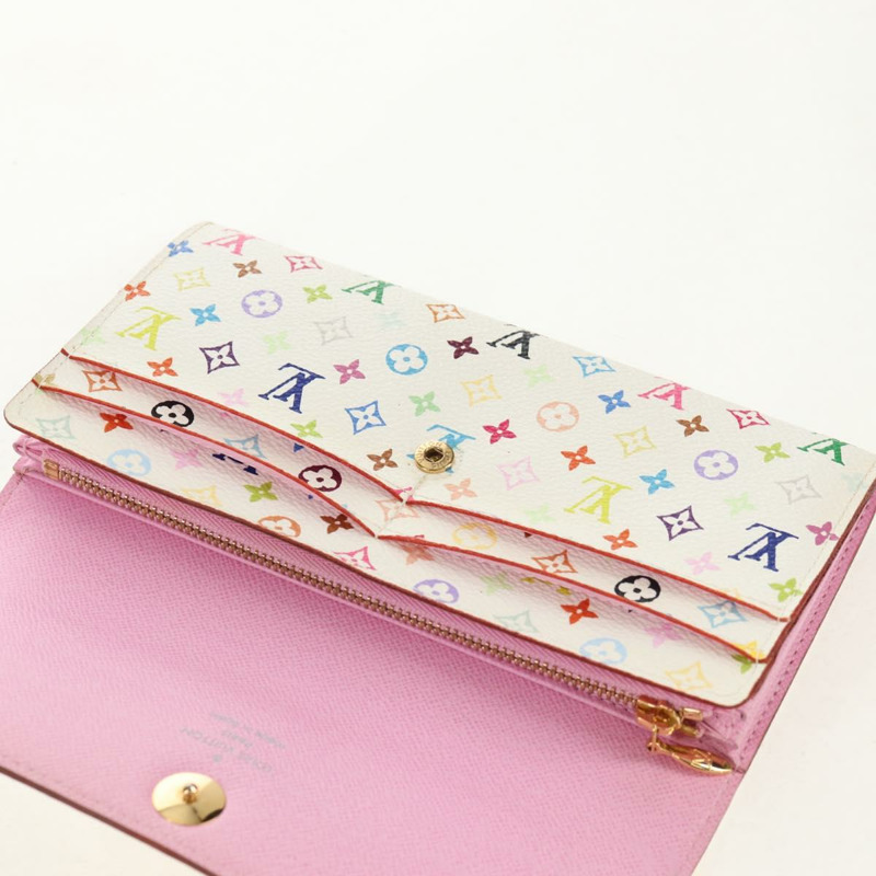 【日本直送】路易威登 (LOUIS VUITTON) 多色 Portefeuille Sarah 長白色手袋 M93532 LV Auth 151181V-8
