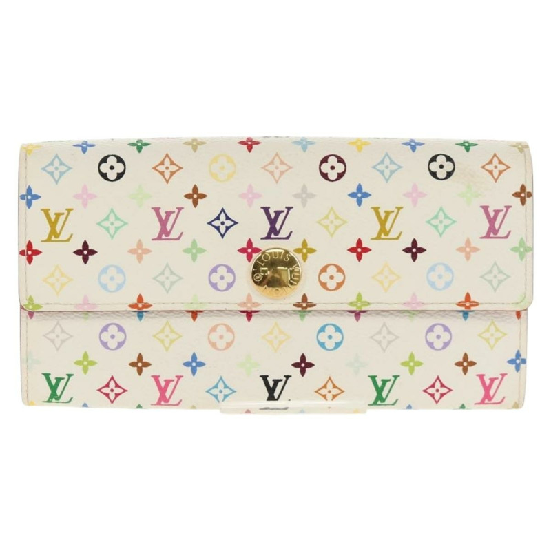 【日本直送】路易威登 (LOUIS VUITTON) 多色 Portefeuille Sarah 長白色手袋 M93532 LV Auth 151181V-12