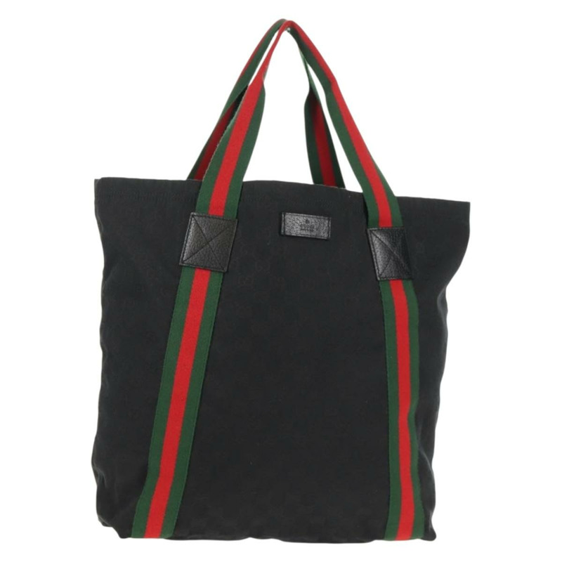 【日本直送】GUCCI GG帆布織帶雪莉酒系列手提包 黑色 189669 正品 149612V-0