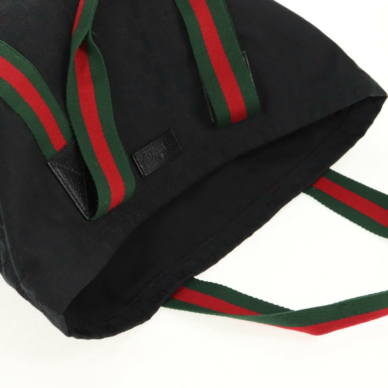 【日本直送】GUCCI GG帆布織帶雪莉酒系列手提包 黑色 189669 正品 149612V-5