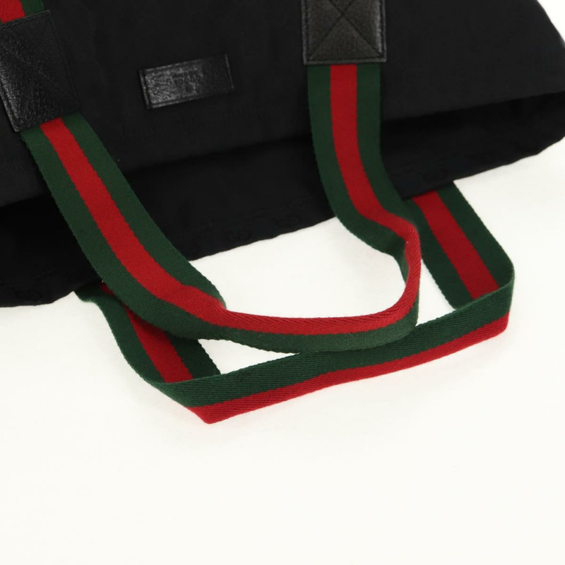 【日本直送】GUCCI GG帆布織帶雪莉酒系列手提包 黑色 189669 正品 149612V-6
