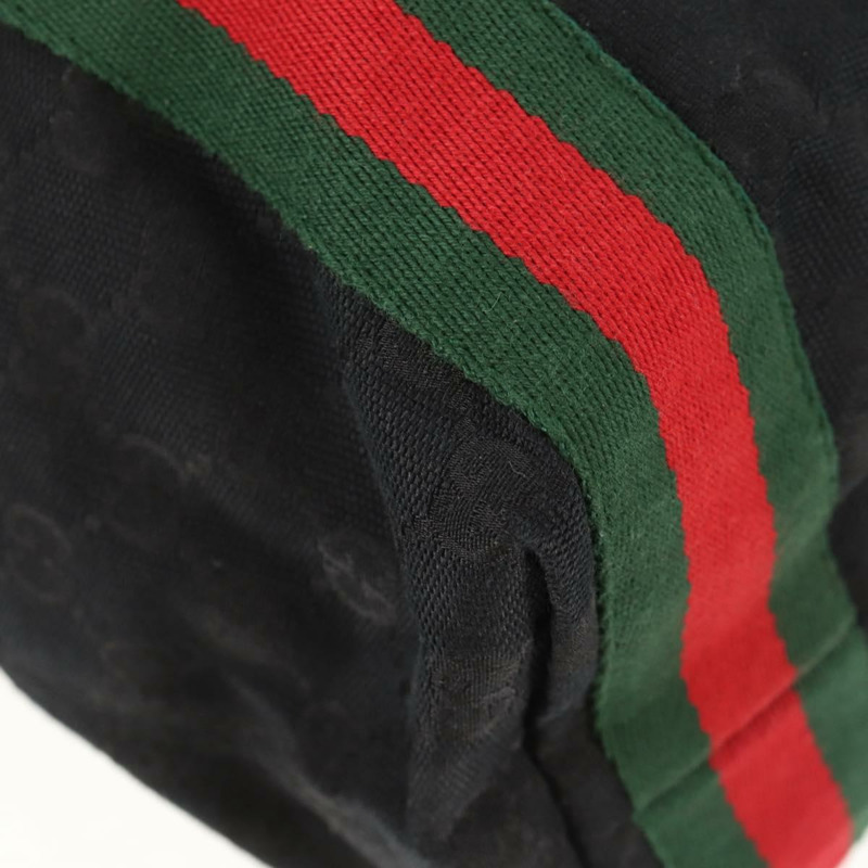 【日本直送】GUCCI GG帆布織帶雪莉酒系列手提包 黑色 189669 正品 149612V-8