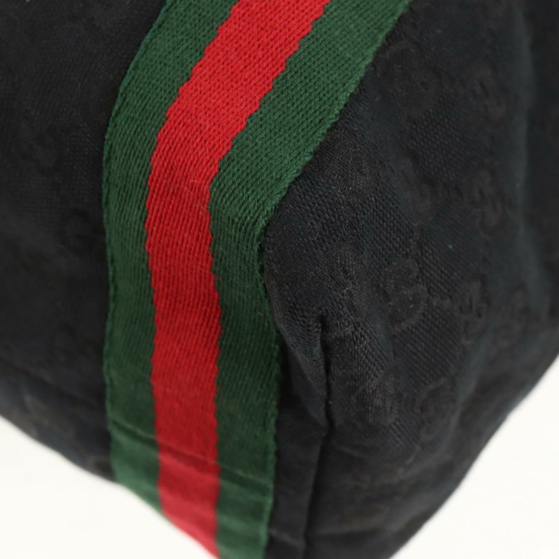 【日本直送】GUCCI GG帆布織帶雪莉酒系列手提包 黑色 189669 正品 149612V-13