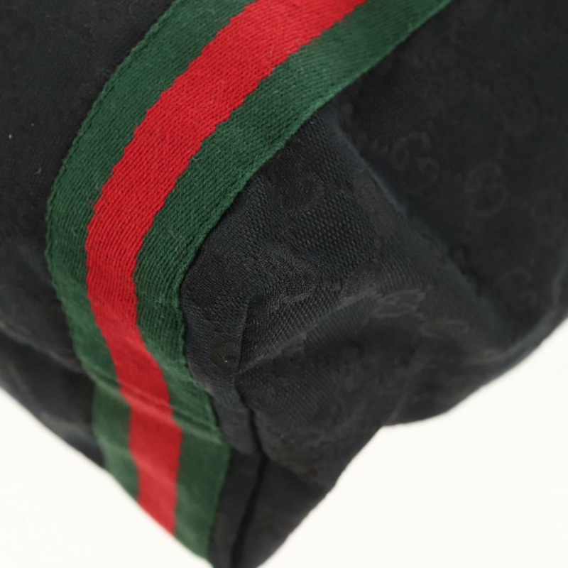 【日本直送】GUCCI GG帆布織帶雪莉酒系列手提包 黑色 189669 正品 149612V-15