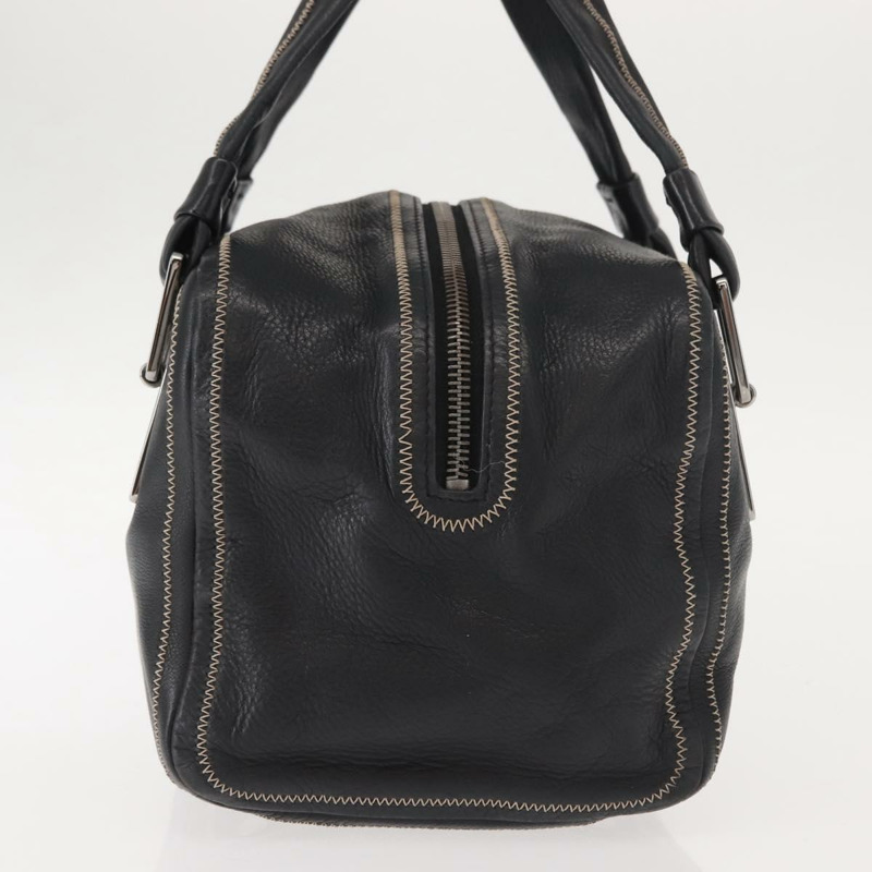 【日本直送】香奈兒 COCO 標誌手提包，黑色皮革，銀色雙C標誌，正品編號 149457-2