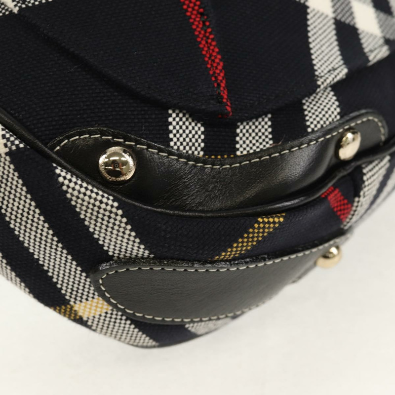 【日本直送】BURBERRY 藍標 Nova 格紋單肩包 帆布 黑色 銀色 正品 149575V-8
