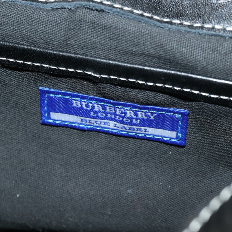 【日本直送】BURBERRY 藍標 Nova 格紋單肩包 帆布 黑色 銀色 正品 149575V-17