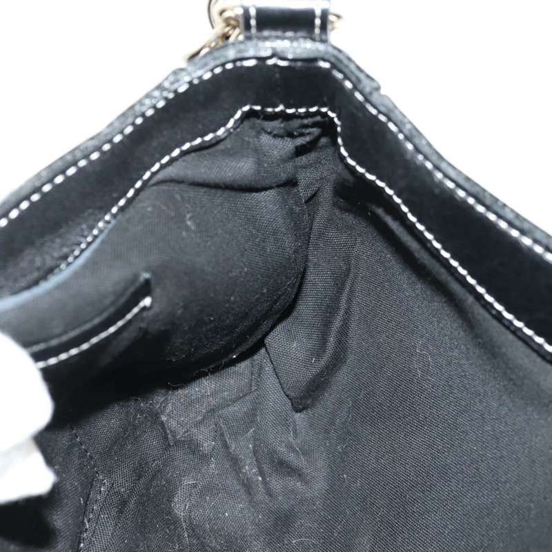 【日本直送】BURBERRY 藍標 Nova 格紋單肩包 帆布 黑色 銀色 正品 149575V-19