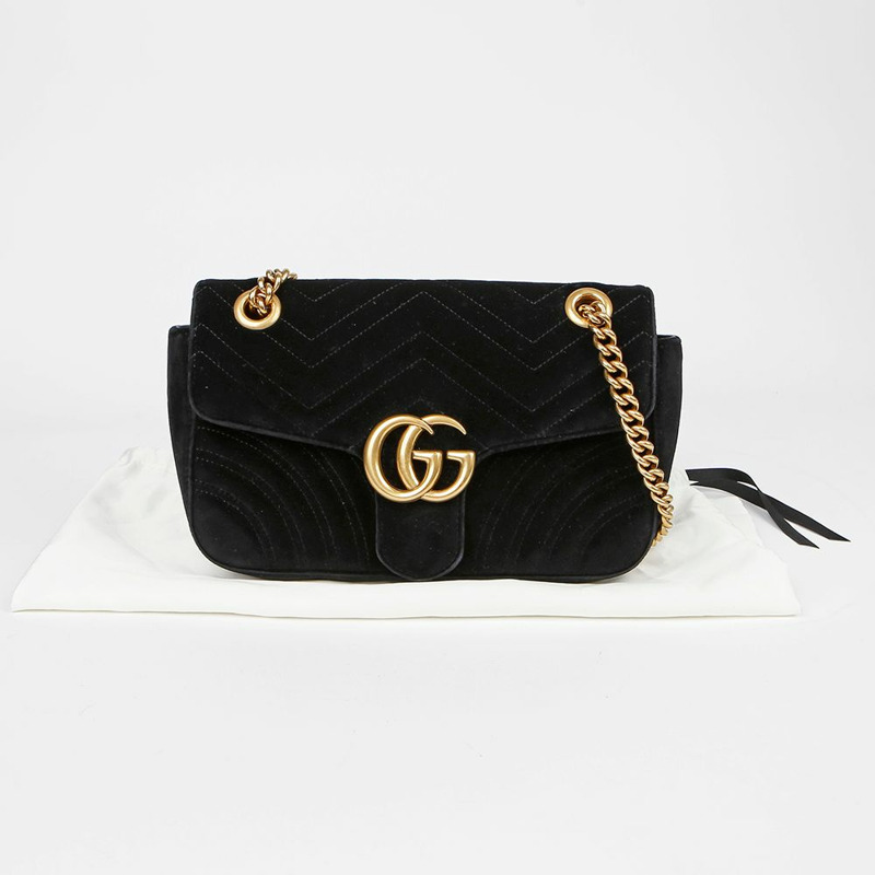 GUCCI GG Marmont 小號鏈條單肩斜背包 443497-0