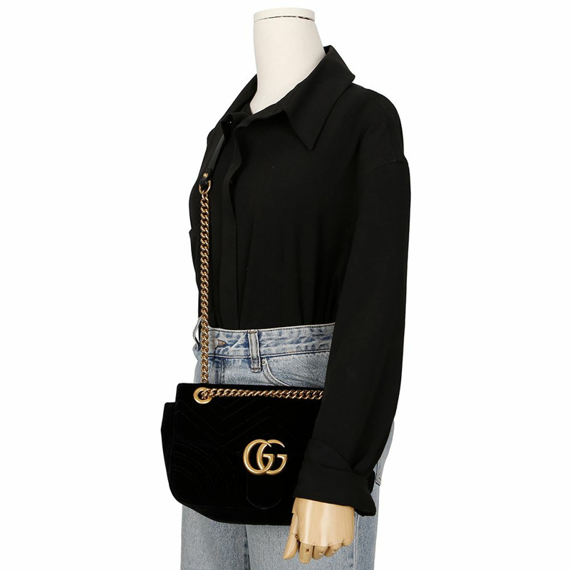 GUCCI GG Marmont 小號鏈條單肩斜背包 443497-14