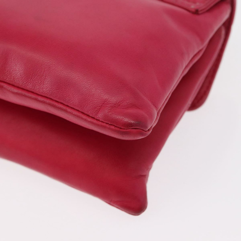 【日本直送】香奈兒 Choco Bar 鏈條手提包，羊皮材質，粉紅色，銀色雙C標誌，正品 bs30713V-16