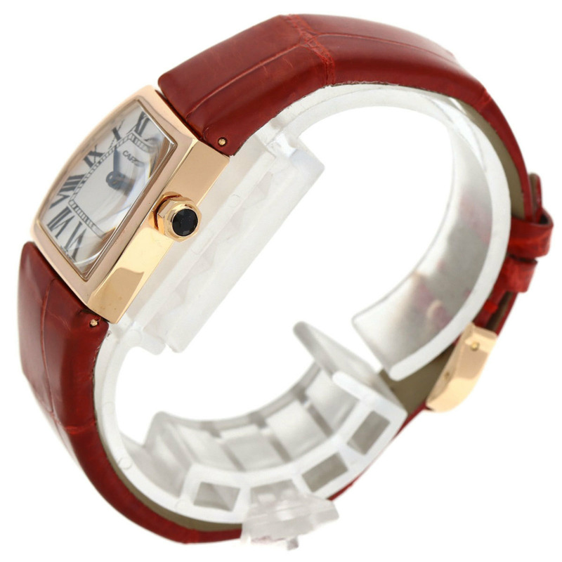 卡地亞 W6400356 Radonya SM 女士腕錶，18K 玫瑰金，皮革錶帶-1